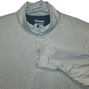 Birddogs Mens XXL Quarter‎ Zip Pullover Gray Heather Athletic Golf Shirt LINED